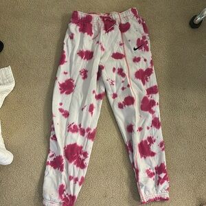 Tie die pink Nike sweatpants
